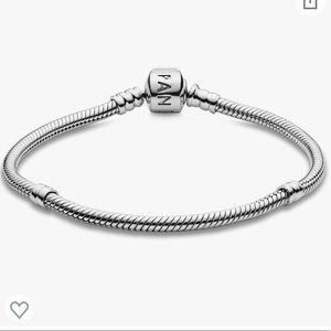 Pandora Jewelry Iconic Moments Snake Chain Charm Sterling Silver Bracelet